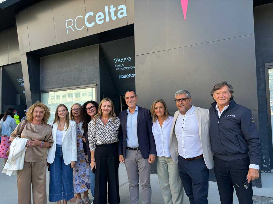 Luisa Sanchez no partido do Celta-Victoria 