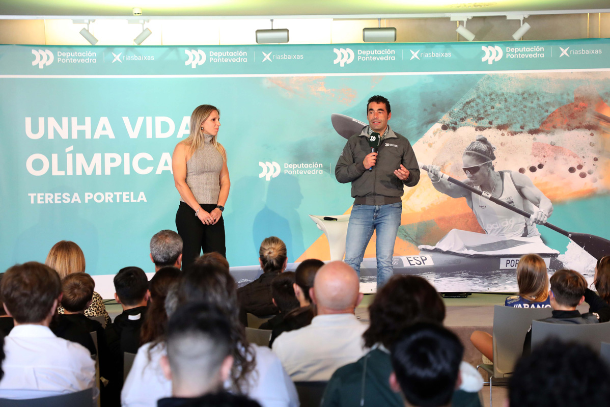 Primeira charla do ciclo Unha vida olímpica en Cangas