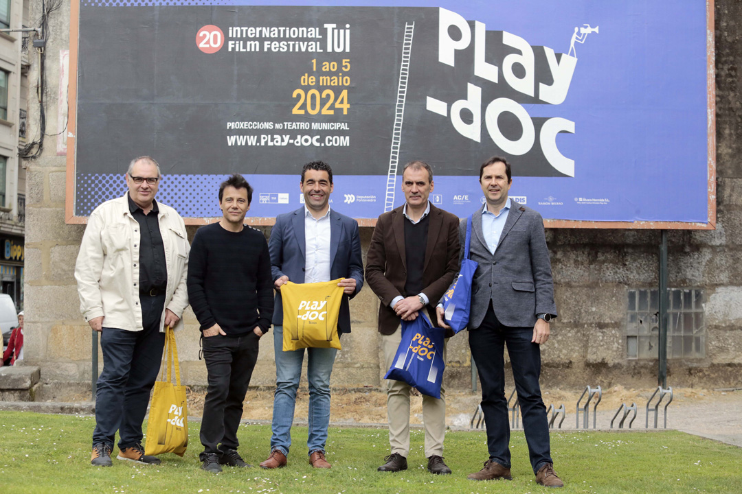 Luis López na pressentación do Play-Doc 2024 