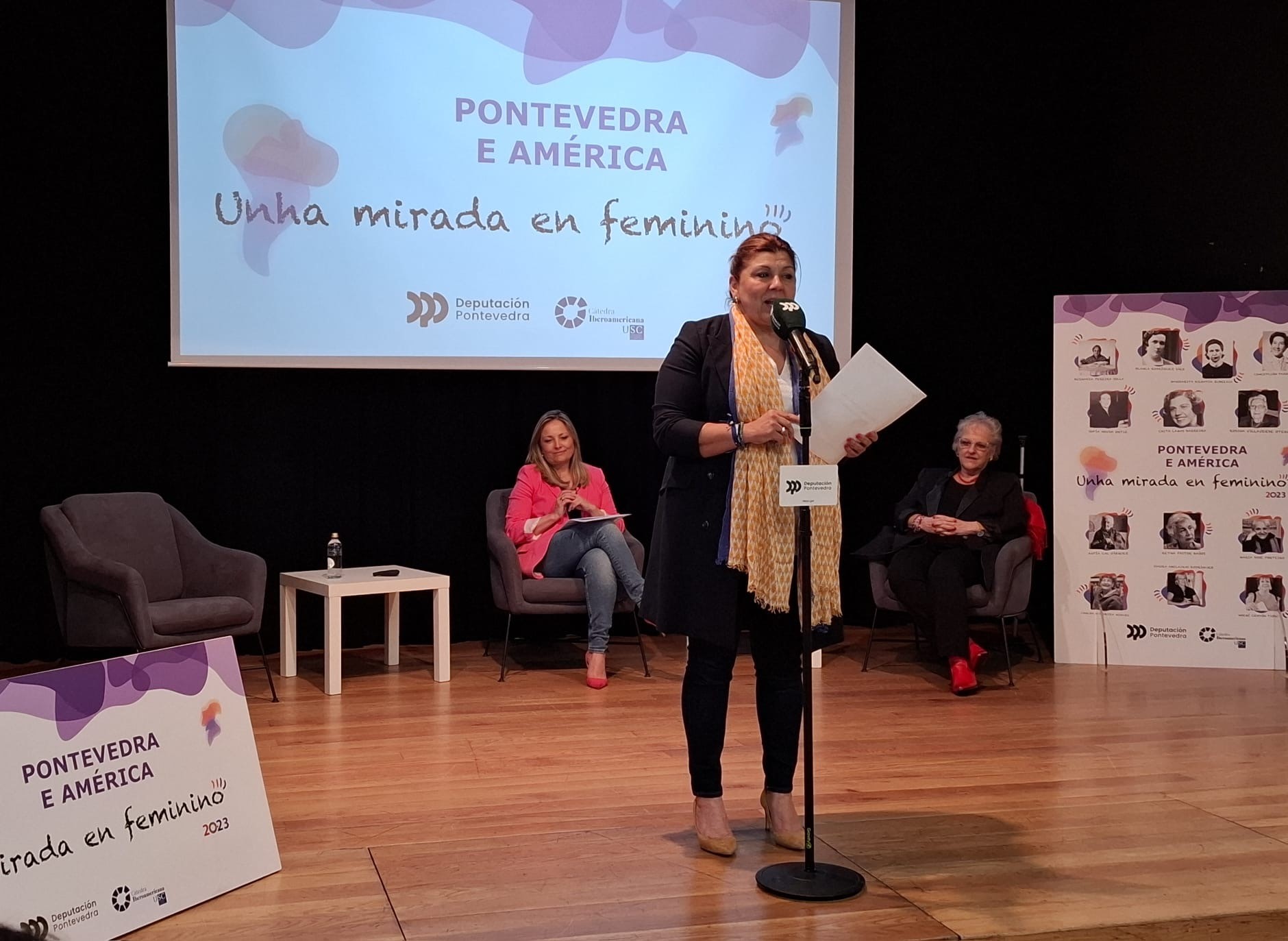 Sandra Bastos inaugura a exposición Pontevedra e América